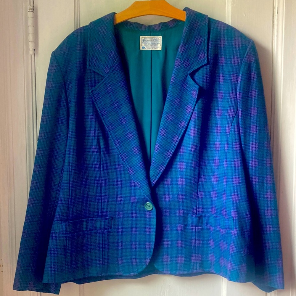 Pendleton blazer vintage plaid